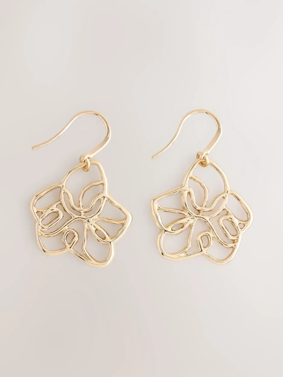 Sieraden|Next Goudkleurig - Bloemenoorhanger