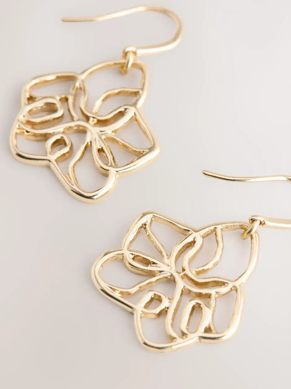Sieraden|Next Goudkleurig - Bloemenoorhanger