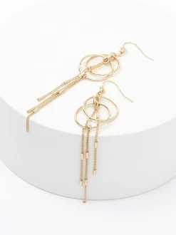 Sieraden*Next - Circle oorbellen met ketting Goudkleurig