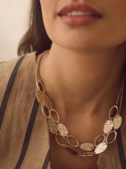 Sieraden|Next Goudkleurig - Cutout Double Layer Necklace