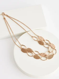 Sieraden|Next Goudkleurig - Cutout Double Layer Necklace