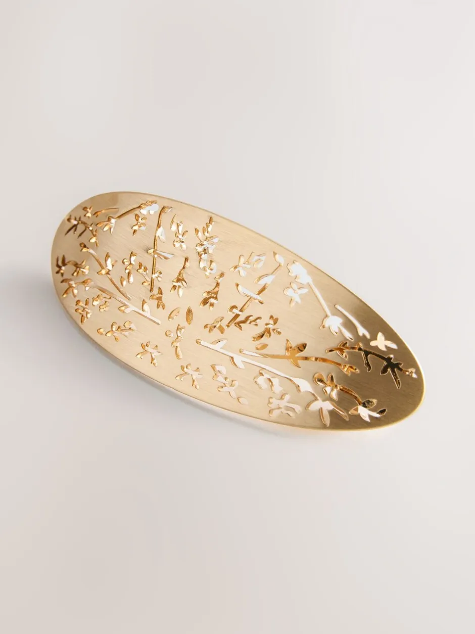 Haaraccessoires*Next Goudkleurig - Floral Detail Hair Barrette