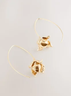 Sieraden*Next Goudkleurig - Flower Pull Through Earrings