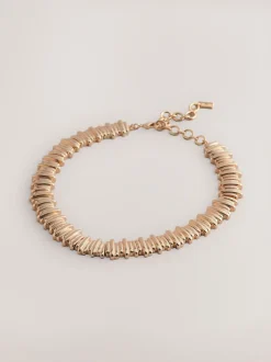 Sieraden|Next Goudkleurig - Geribbelde kraagketting