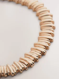Sieraden|Next Goudkleurig - Geribbelde kraagketting
