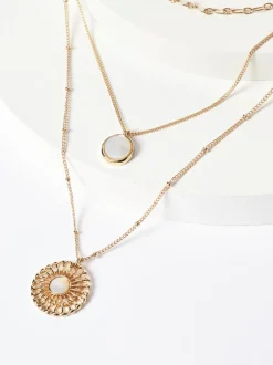 Sieraden*Next Goudkleurig - Ketting in 3 lagen met bloem