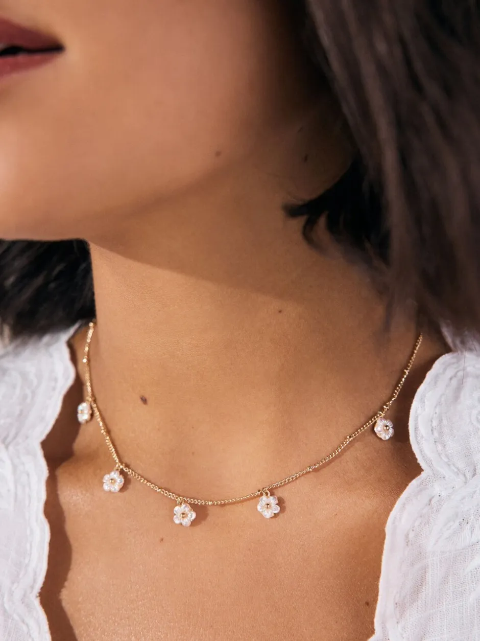 Sieraden|Next Goudkleurig - Ketting met bloemenhanger