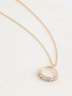 Sieraden*Next - Ketting met druppelvormige open druppel Goudkleurig