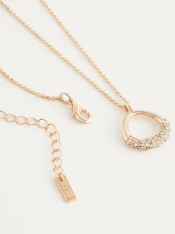 Sieraden*Next - Ketting met druppelvormige open druppel Goudkleurig