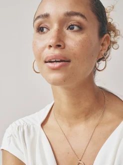 Sieraden|Next Goudkleurig - Oorringen met glitterdetail
