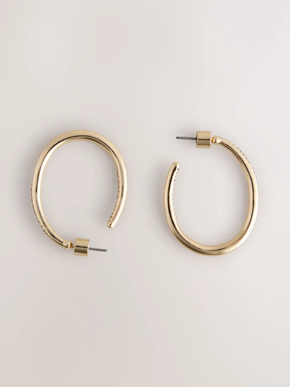 Sieraden|Next Goudkleurig - Oorringen met glitterdetail