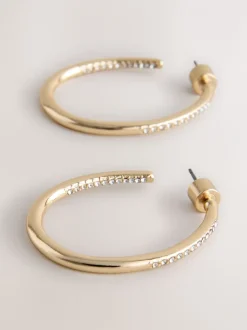 Sieraden|Next Goudkleurig - Oorringen met glitterdetail