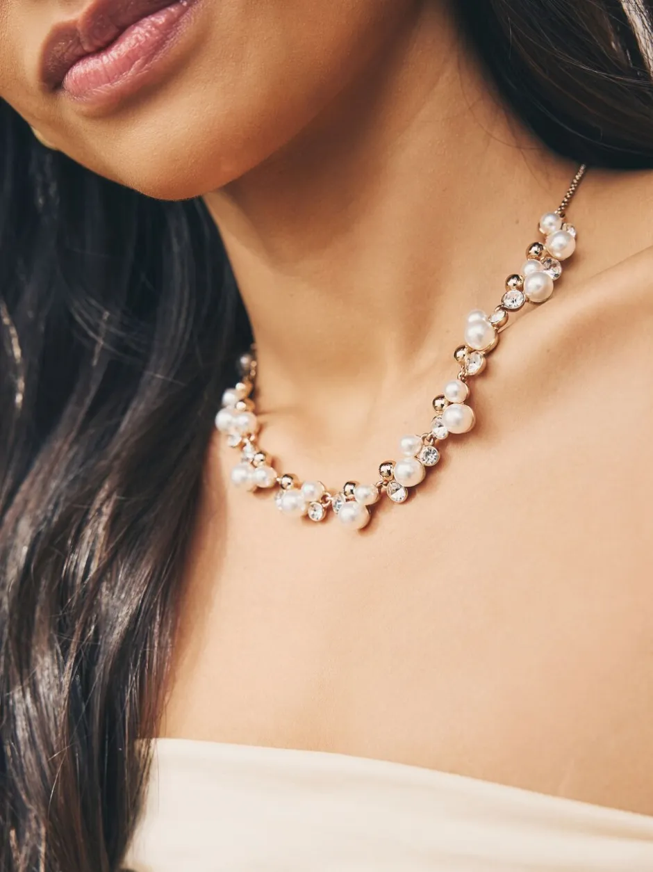 Sieraden*Next Goudkleurig - Pully ketting met glinsterende pareleffect