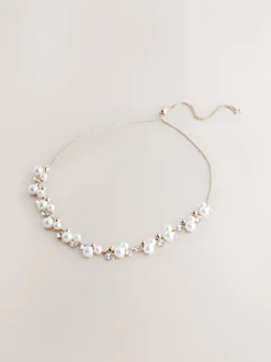 Sieraden*Next Goudkleurig - Pully ketting met glinsterende pareleffect