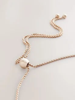 Sieraden*Next Goudkleurig - Pully ketting met glinsterende pareleffect