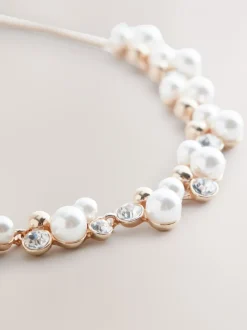 Sieraden*Next Goudkleurig - Pully ketting met glinsterende pareleffect