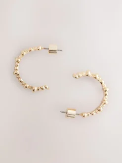 Sieraden|Next Goudkleurig - Ridged Hoop Earrings