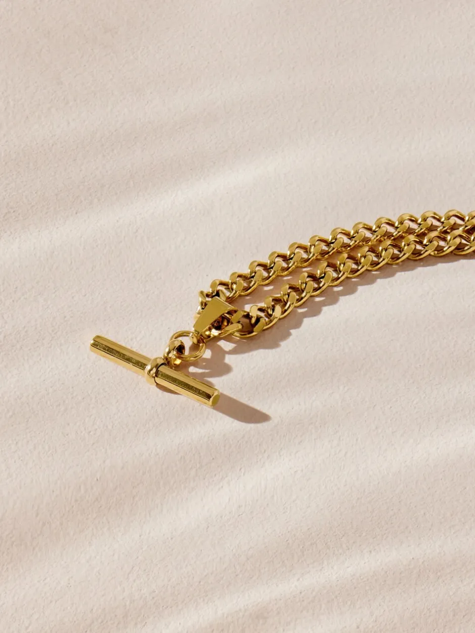 Sieraden*Next Goudkleurig - Roestvrijstalen T-bar-ketting