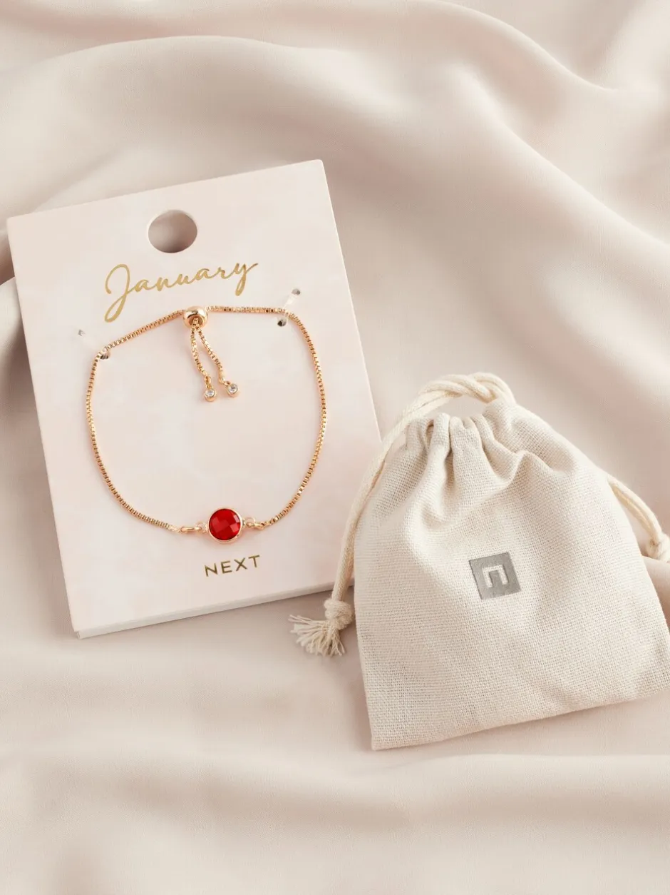 Sieraden|Next Goudkleurig - Trekarmband met geboortesteen