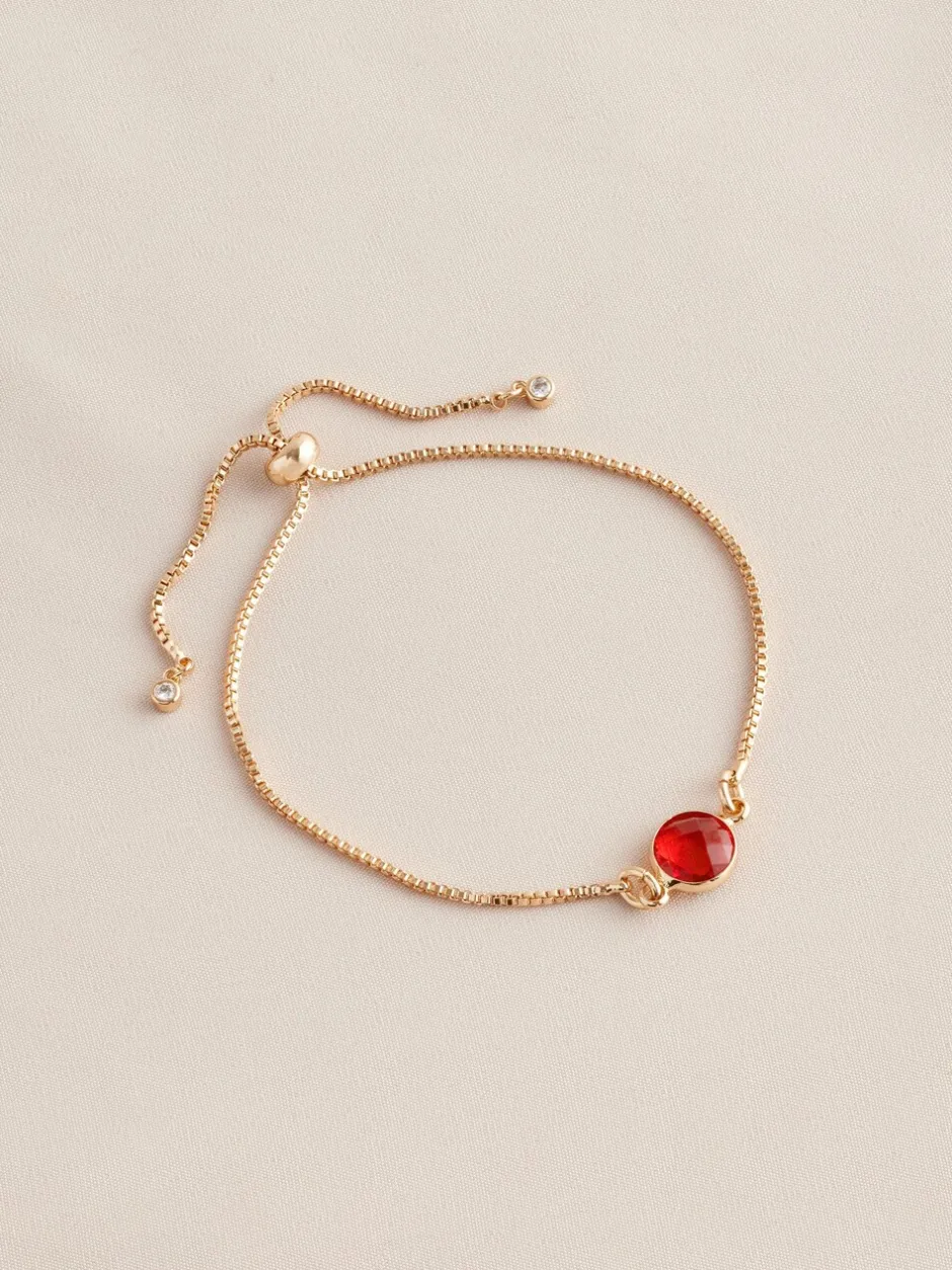Sieraden|Next Goudkleurig - Trekarmband met geboortesteen