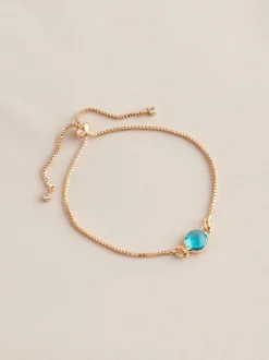 Sieraden|Next Goudkleurig - Trekarmband met geboortesteen