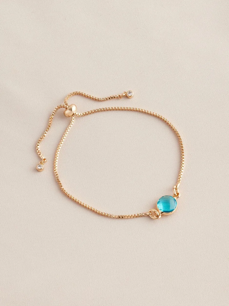 Sieraden|Next Goudkleurig - Trekarmband met geboortesteen