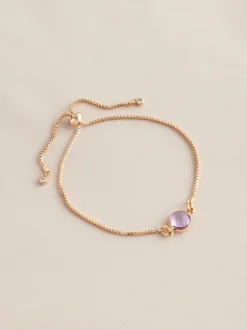 Sieraden|Next Goudkleurig - Trekarmband met geboortesteen