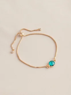 Sieraden|Next Goudkleurig - Trekarmband met geboortesteen