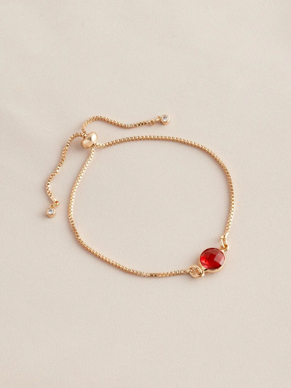 Sieraden|Next Goudkleurig - Trekarmband met geboortesteen