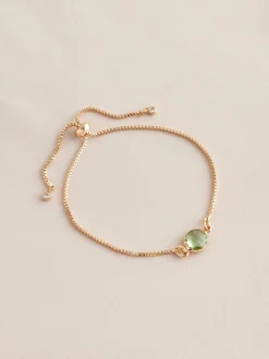 Sieraden|Next Goudkleurig - Trekarmband met geboortesteen