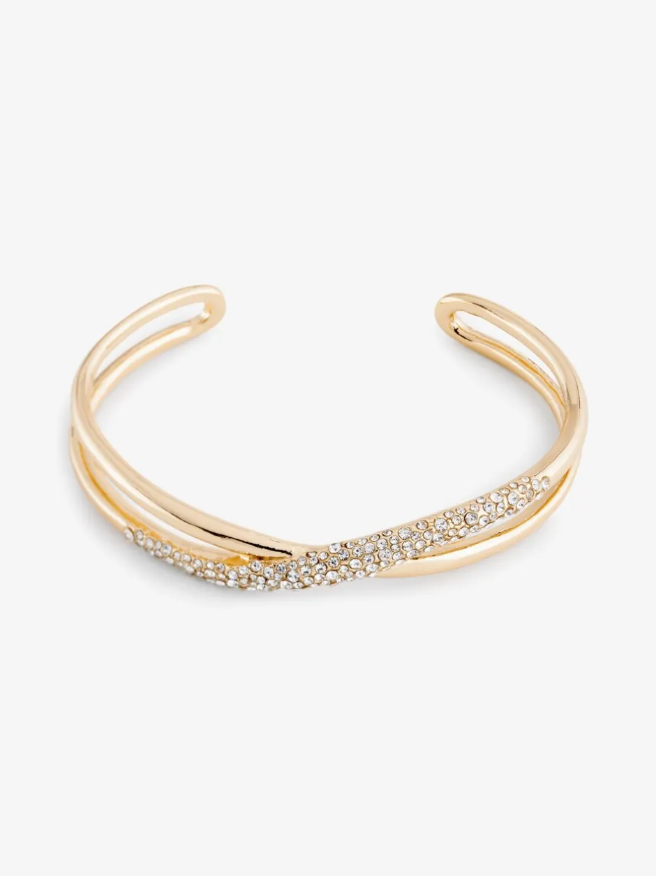 Sieraden|Next - Twist Sparkle Cuff Bracelet Goudkleurig