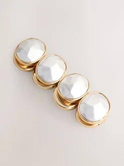 Sieraden|Next Goud-/zilverkleurig - Facetted Stone Stretch Bracelet