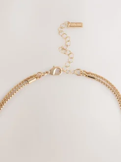 Sieraden|Next Goud-/zilverkleurig - Two Row Drop Necklace