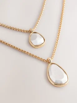 Sieraden|Next Goud-/zilverkleurig - Two Row Drop Necklace
