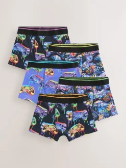 Ondergoed|Next - Verpakking van 5 boxers (2-16jr) Grafittiprint gamer