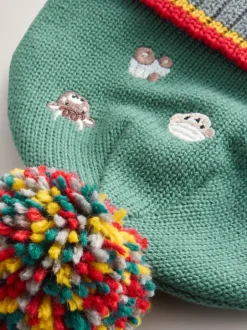 Mutsjes En Antikrabwantjes|Mutsen, Handschoenen En Sjaals*Next - Baby Hamish and Friends Knitted Hat (0mths-2yrs) Green Farmyard