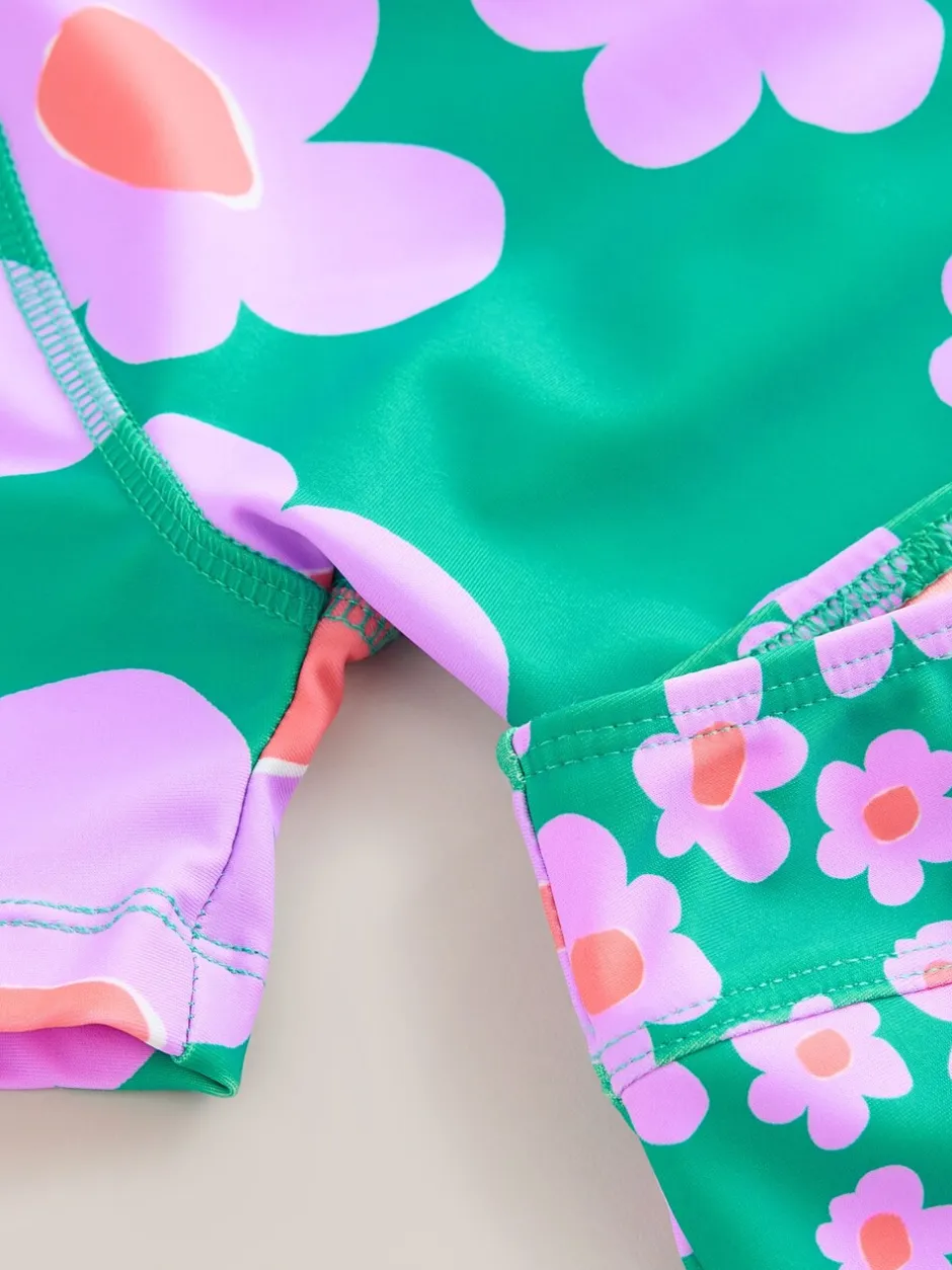Badkleding|Badkleding|Next - Zonbeschermende zwemset met korte mouwen (3mnd-10jr) Green Stampy Floal