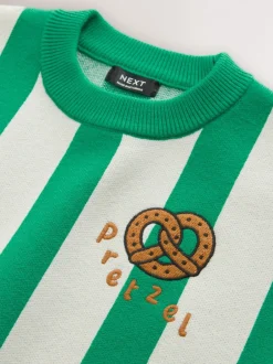 Truien En Breisels*Next Green/Ecru Pretzel - Gebreide trui met ronde hals (3 mnd - 7 jr)