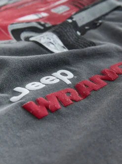 T-Shirts En Hemden|Next Grey Jeep - Kerstmis T-shirt met grafische print