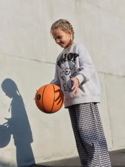 Sweaters En Hoody´S*Next - Sweatshirt and Wide Leg Trousers Set (3-16yrs) Grey/Gingham Dog