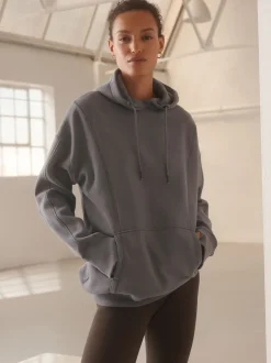 Sportkleding|Hoody's En Sweatshirts|Next Grijs - Active Longline Overhead Hoodie met superzacht naaddetail en zakken