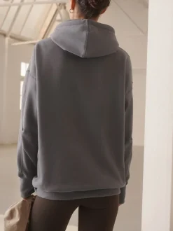 Sportkleding|Hoody's En Sweatshirts|Next Grijs - Active Longline Overhead Hoodie met superzacht naaddetail en zakken