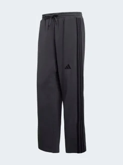 Joggingbroeken*adidas - Essentials Three Stripes Fleece Wide Leg Trousers Grijs