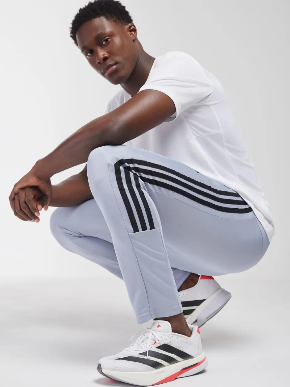 Sportkleding|Joggingbroeken*adidas - Workout Essentials All-Set 3-Stripes Knit Joggers Grijs