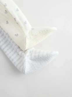 Babypakjes En Babypyjama's*Next - Baby Quilted Sleepsuits 2 Pack Grijs
