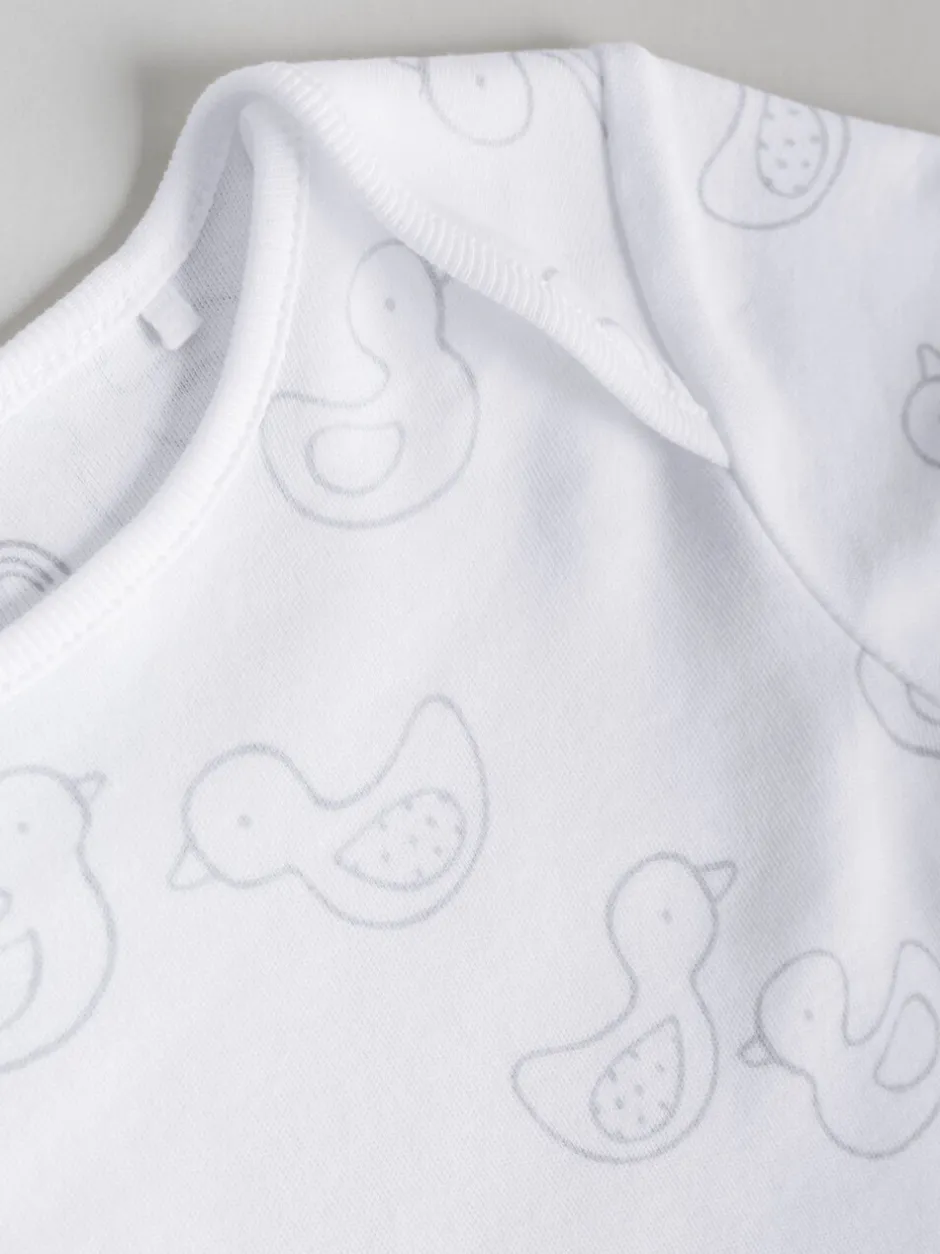Rompertjes En Hemdjes|Rompertjes En Hemdjes*Next Grijs - Baby Short Sleeved Bodysuits 5 Pack