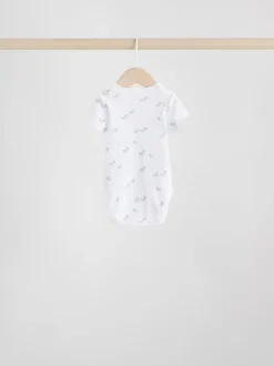 Rompertjes En Hemdjes|Rompertjes En Hemdjes*Next Grijs - Baby Short Sleeved Bodysuits 5 Pack