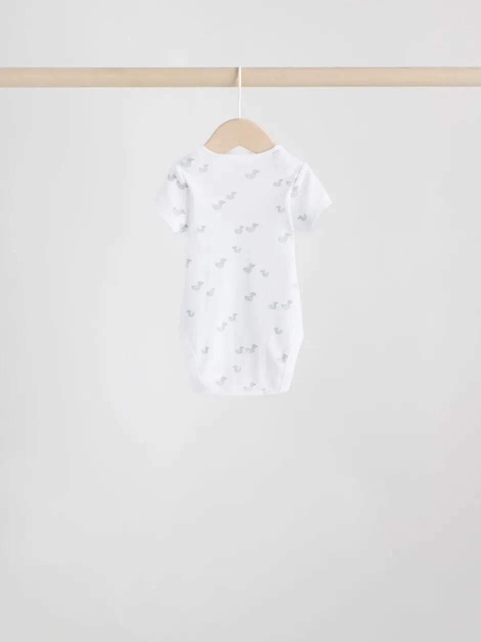 Rompertjes En Hemdjes|Rompertjes En Hemdjes*Next Grijs - Baby Short Sleeved Bodysuits 5 Pack