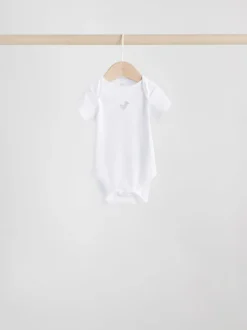 Rompertjes En Hemdjes|Rompertjes En Hemdjes*Next Grijs - Baby Short Sleeved Bodysuits 5 Pack