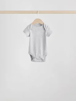 Rompertjes En Hemdjes|Rompertjes En Hemdjes*Next Grijs - Baby Short Sleeved Bodysuits 5 Pack